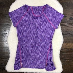 Athleta Purple Pop Space Dye Tee Shirt
